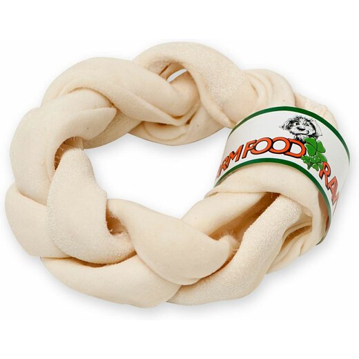 Farm Food Rawhide Dental Braided Donut S - 13-15 cm